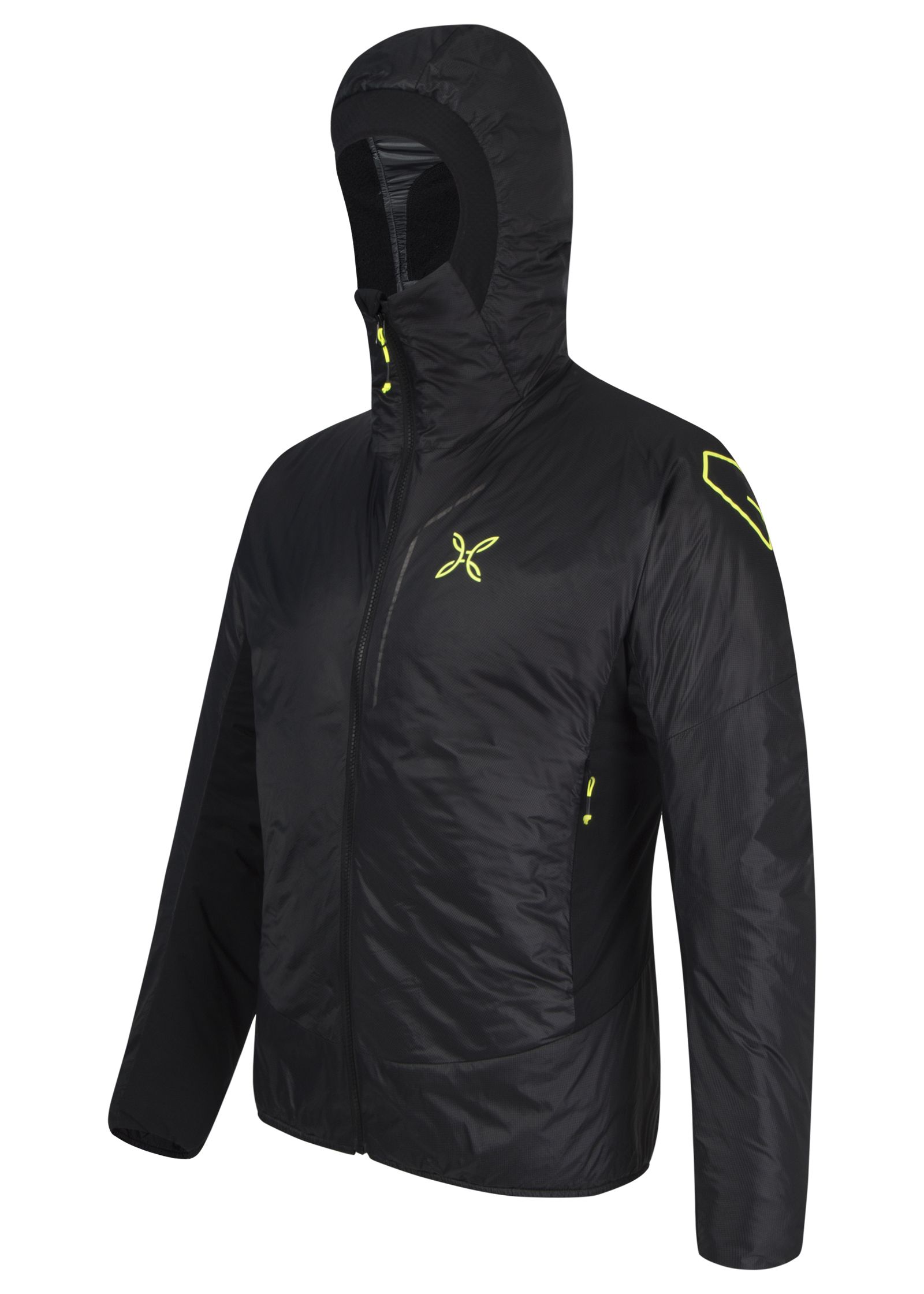 Unisex zateplená bunda Montura Eiger Jacket Black/Yellow Fluo 9070F