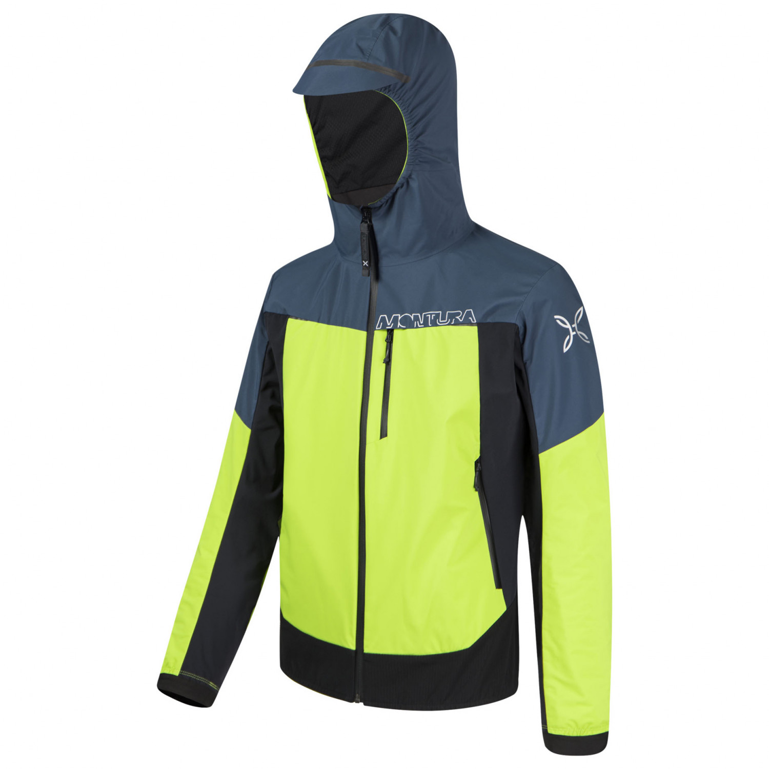 Hybridní softshellová bunda Montura Air Action Verde Lime/Blu Cenere 4786