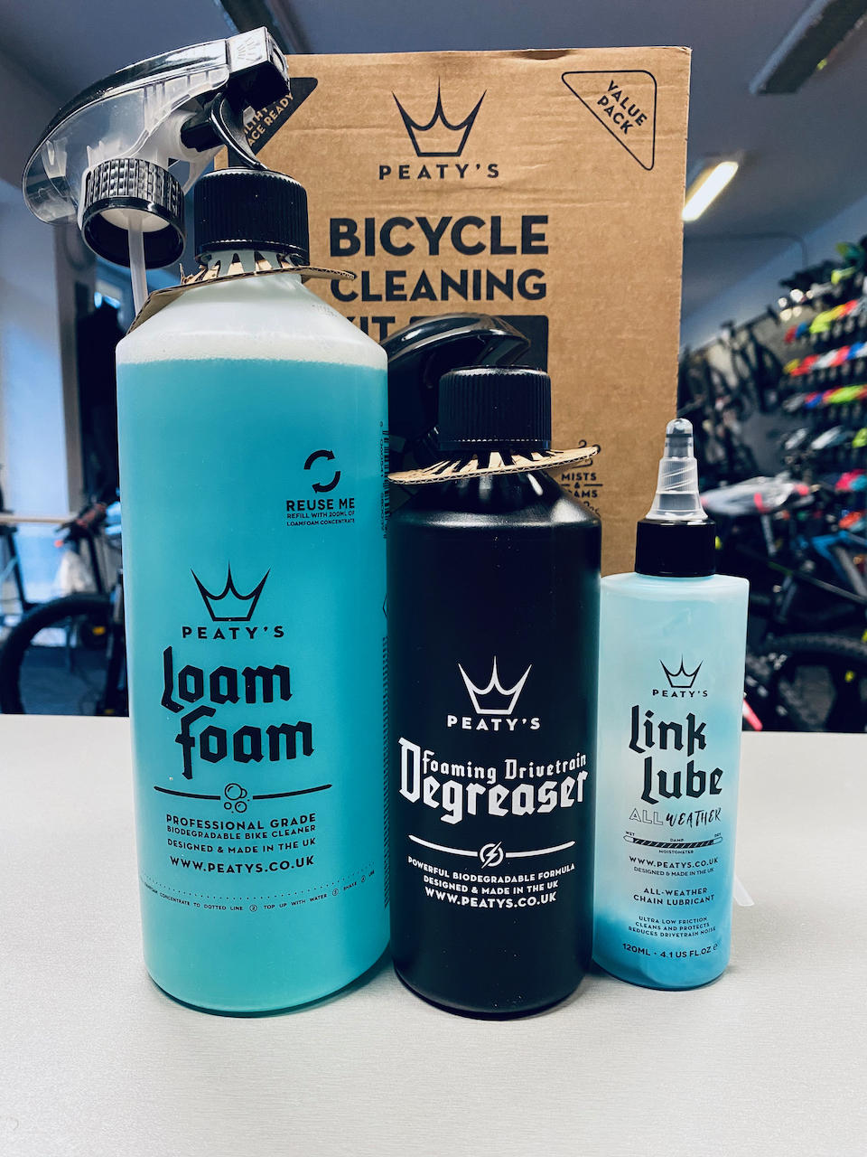Čisticí sada Peaty’s Clean Degrease Lube Gift Pack