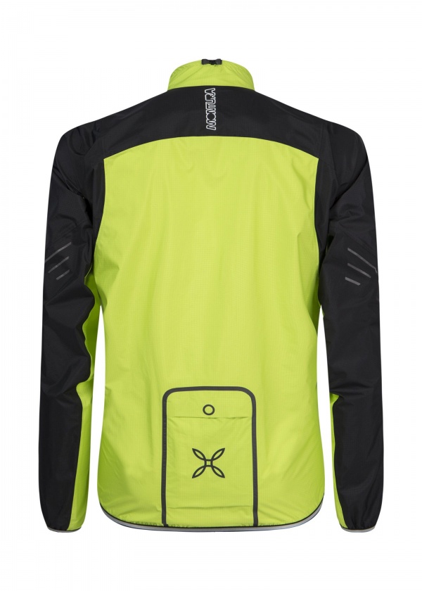 Unisex cyklistická bunda Montura Back-Up Jacket Black/Lime 9047