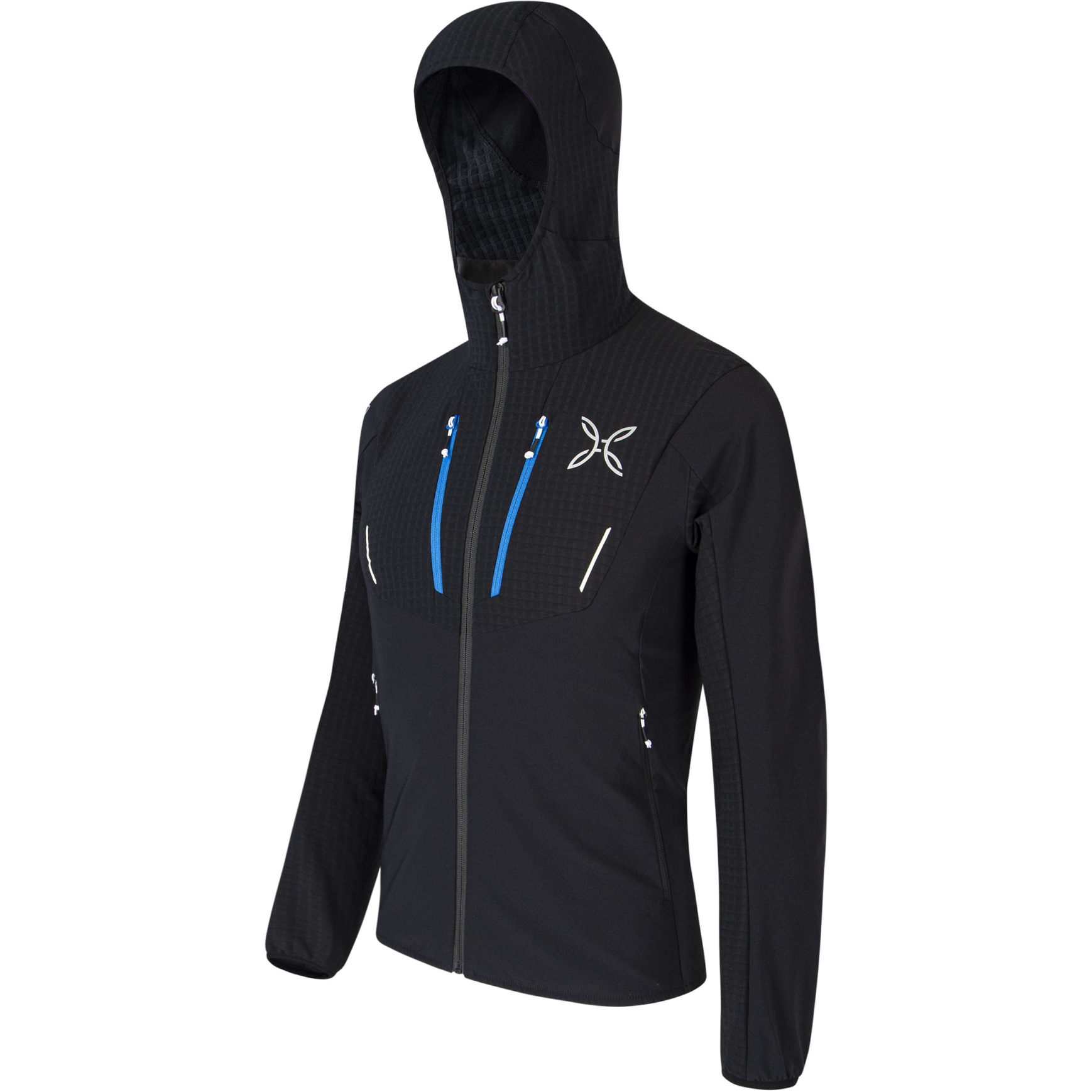 Pánská softshellová bunda Montura Ski Style Hoody Black/Celeste 9026