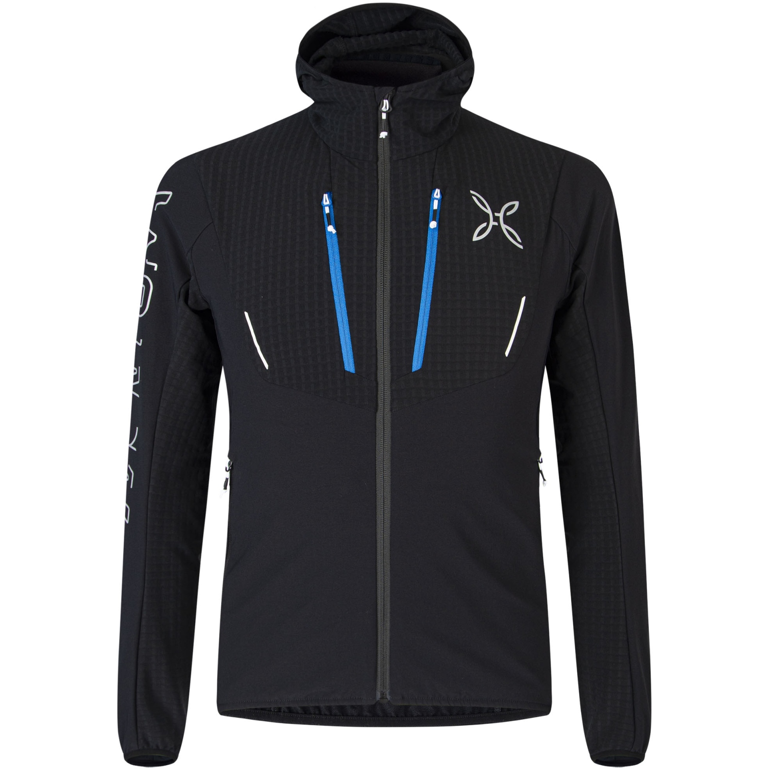 Pánská softshellová bunda Montura Ski Style Hoody Black/Celeste 9026