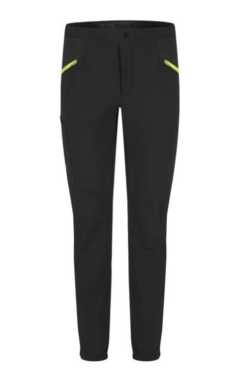 Pánské outdoorové kalhoty MONTURA Peak Pants Black/Lime Green 9047