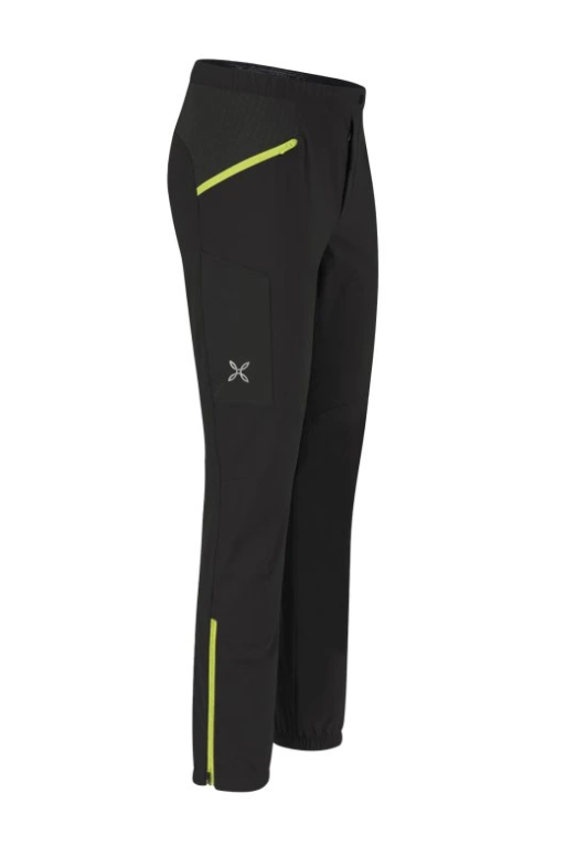 Pánské outdoorové kalhoty MONTURA Peak Pants Black/Lime Green 9047