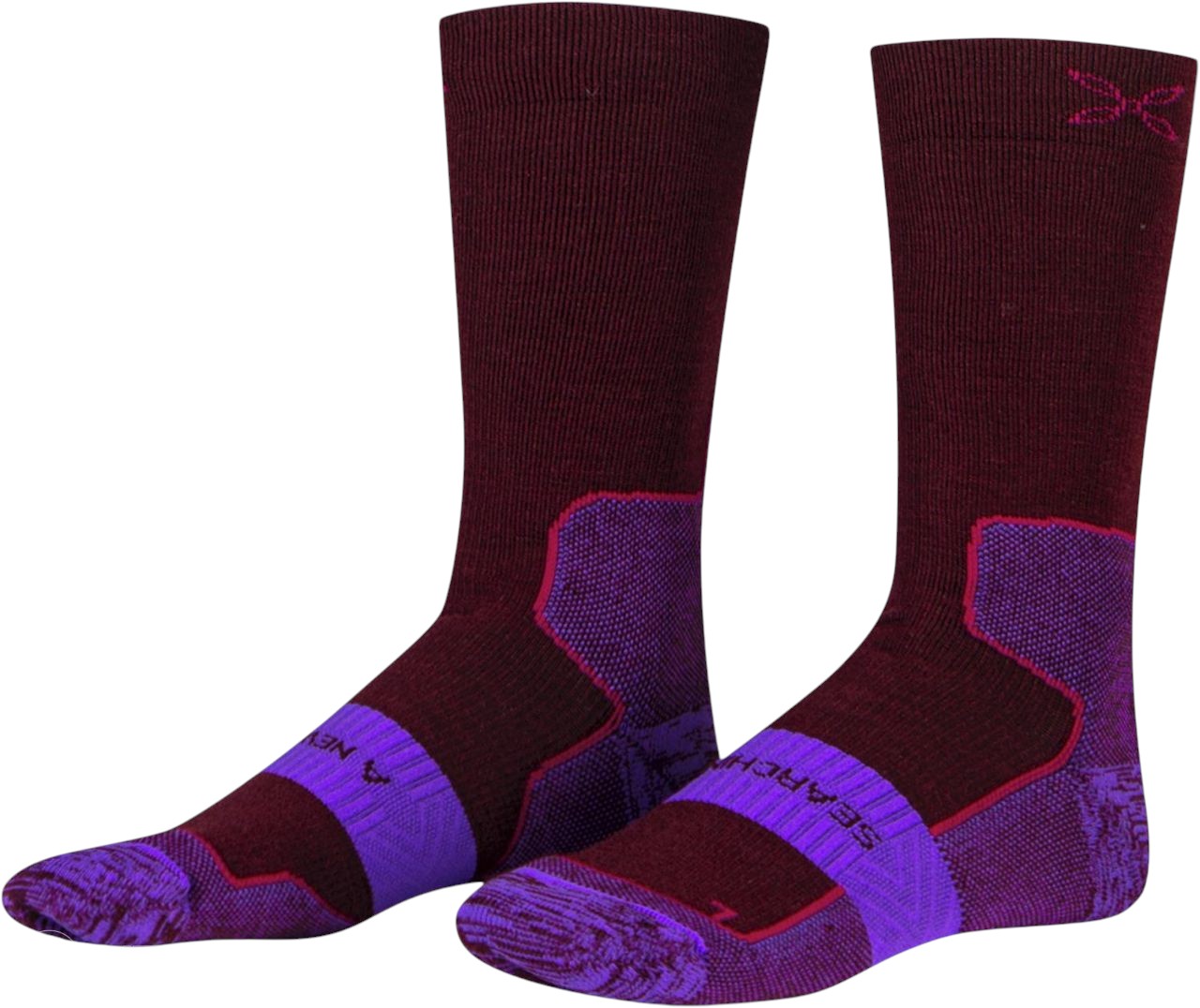 Cyklistické merino ponožky Montura Wool Warm Mid – vínové/fialové