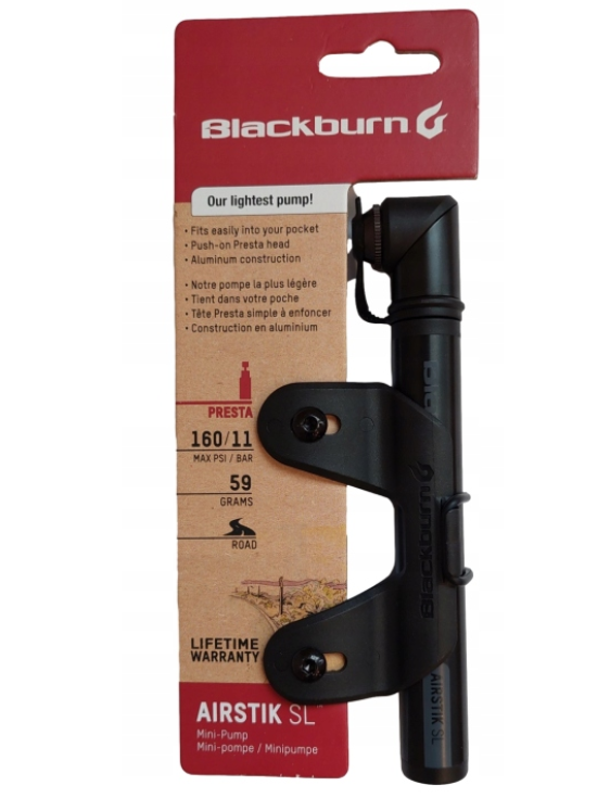 Minipumpa Blackburn Airstik AnyValve HV 160 PSI Black