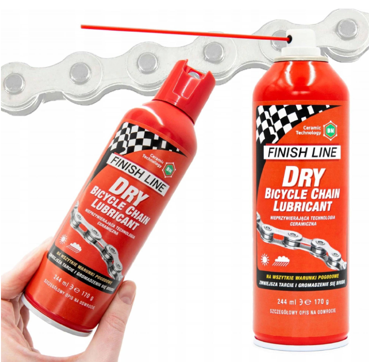 Mazivo na řetěz Finish Line Dry Bike Lubricant 240 ml