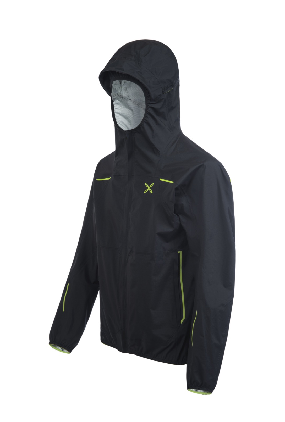 Nepromokavá běžecká bunda Montura Image Black/Yellow Fluo 9070F
